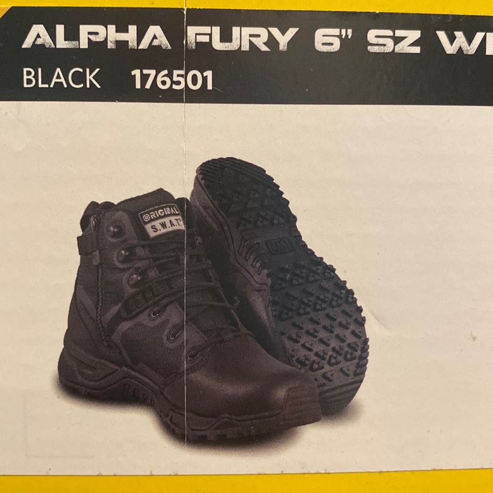 Men’s workboot SWAT Alpha Fury 6” SZ WP PT tactical performance shoe